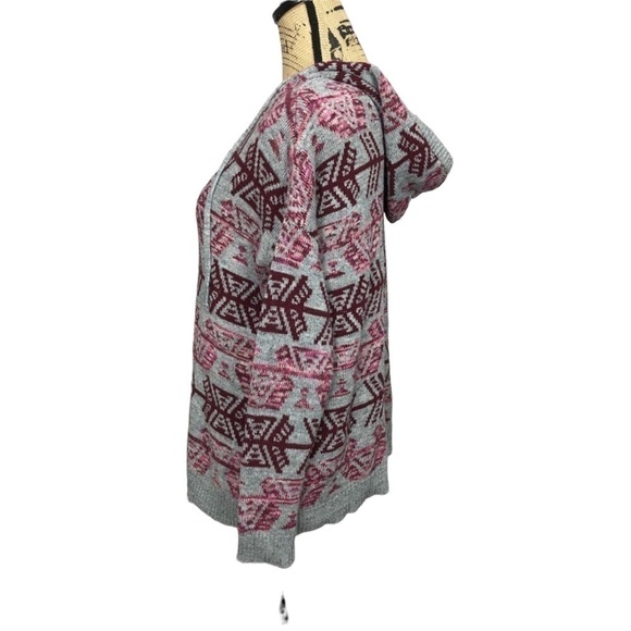 AMERICAN Eagle Outfitters Tribal Aztec Boho Super Soft Boho Sweater Hoodie - Picture 4 of 9